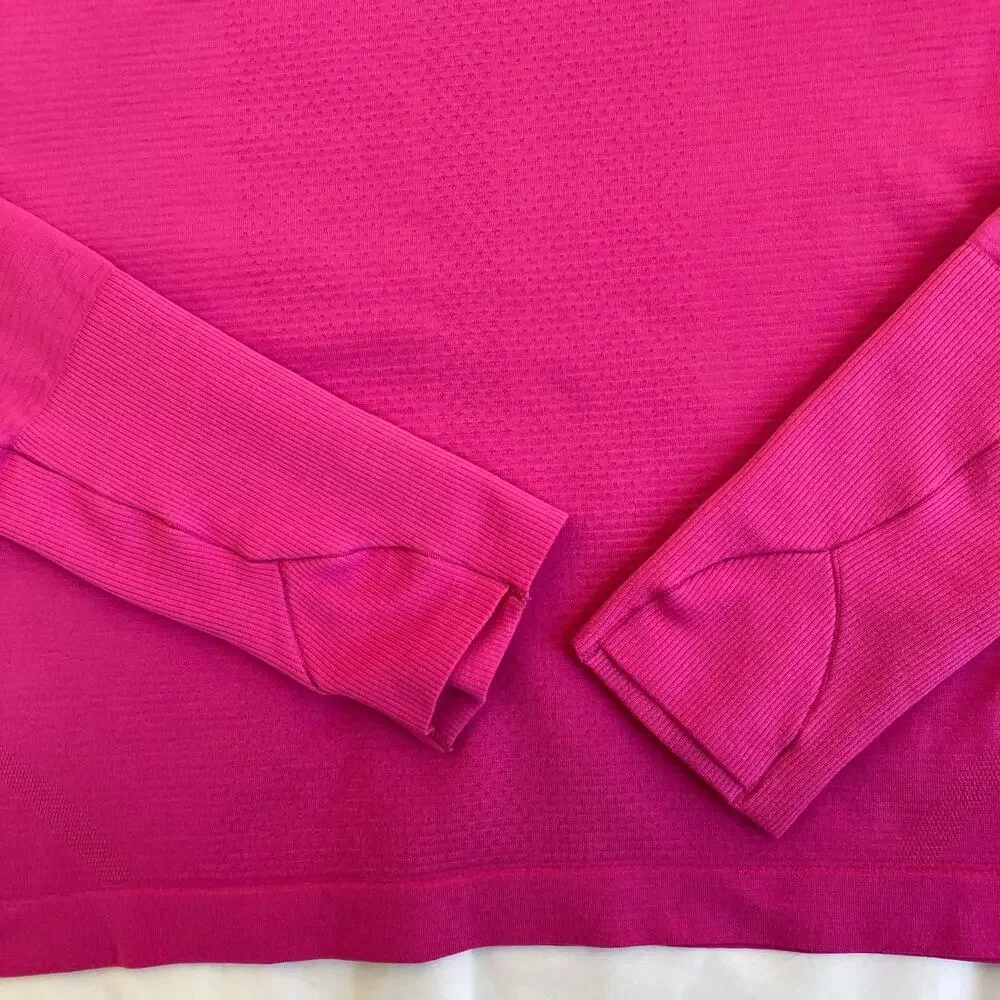 Lululemon Swiftly Tech Long Sleeve Running Shirt Race Length Sonic Pink STAINS